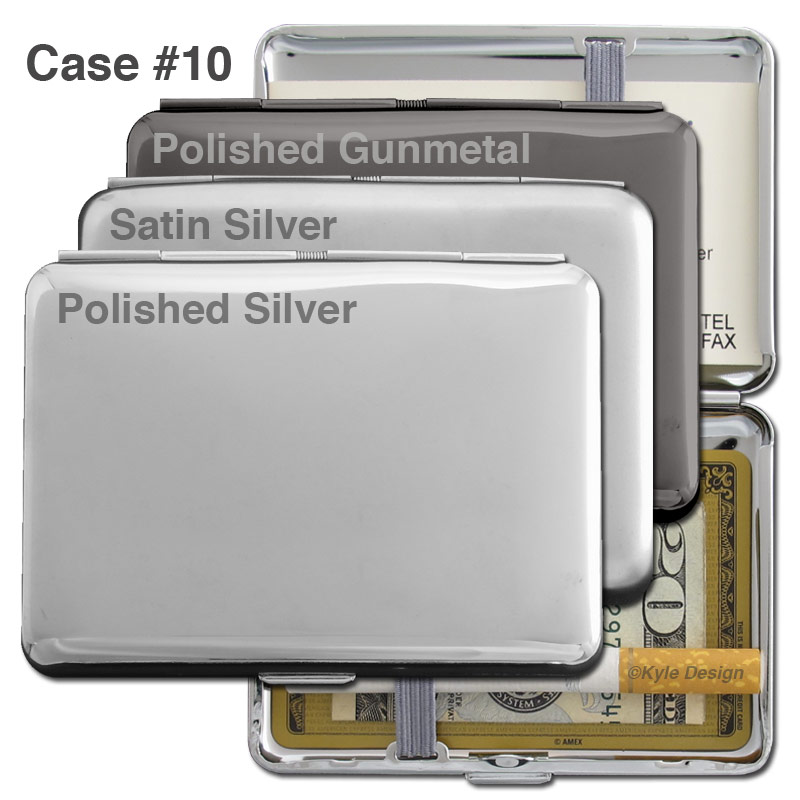 Case #10 Metal wallet #10 for 7 King cigarettes or 12 credit cards.