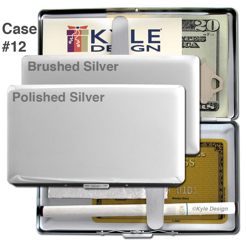 Case #12 Metal wallet #12 for iPhone, 16 120mm cigarettes or 16 credit cards.