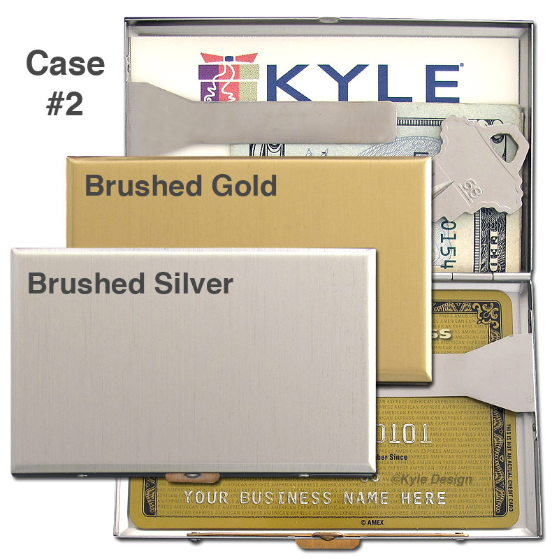 Csse #2 Metal wallet #2 for 20 business cards or 6 credit cards