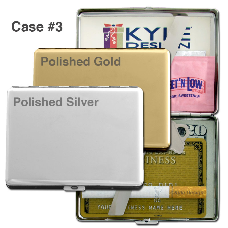Case #3 Metal wallet #3 for 15 credit cards or 16 king cigarettes.