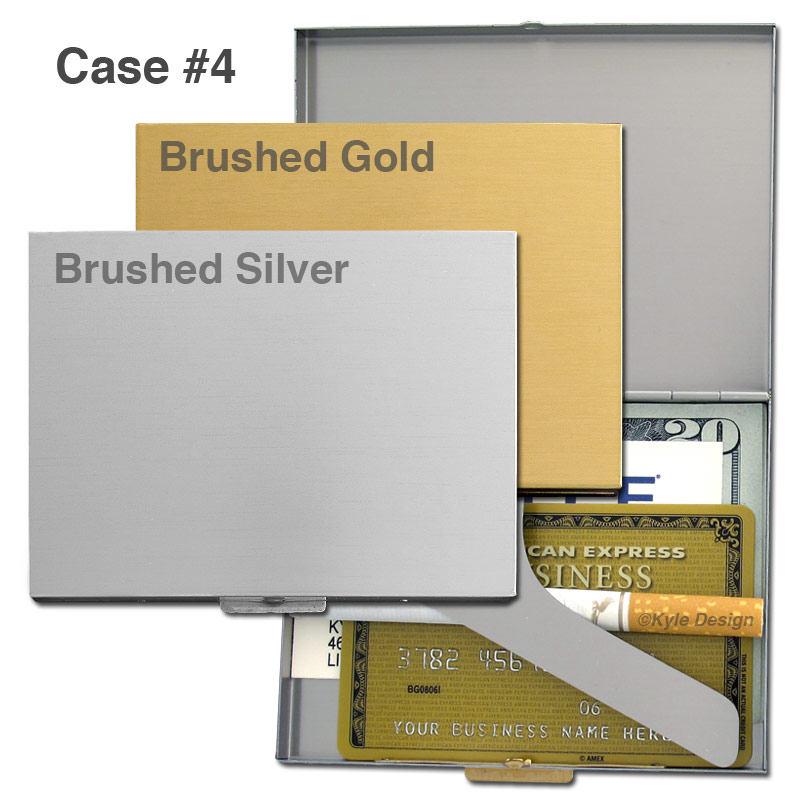 Case #4 Metal wallet #4 for 9 100mm cigarettes or 10 credit cards.